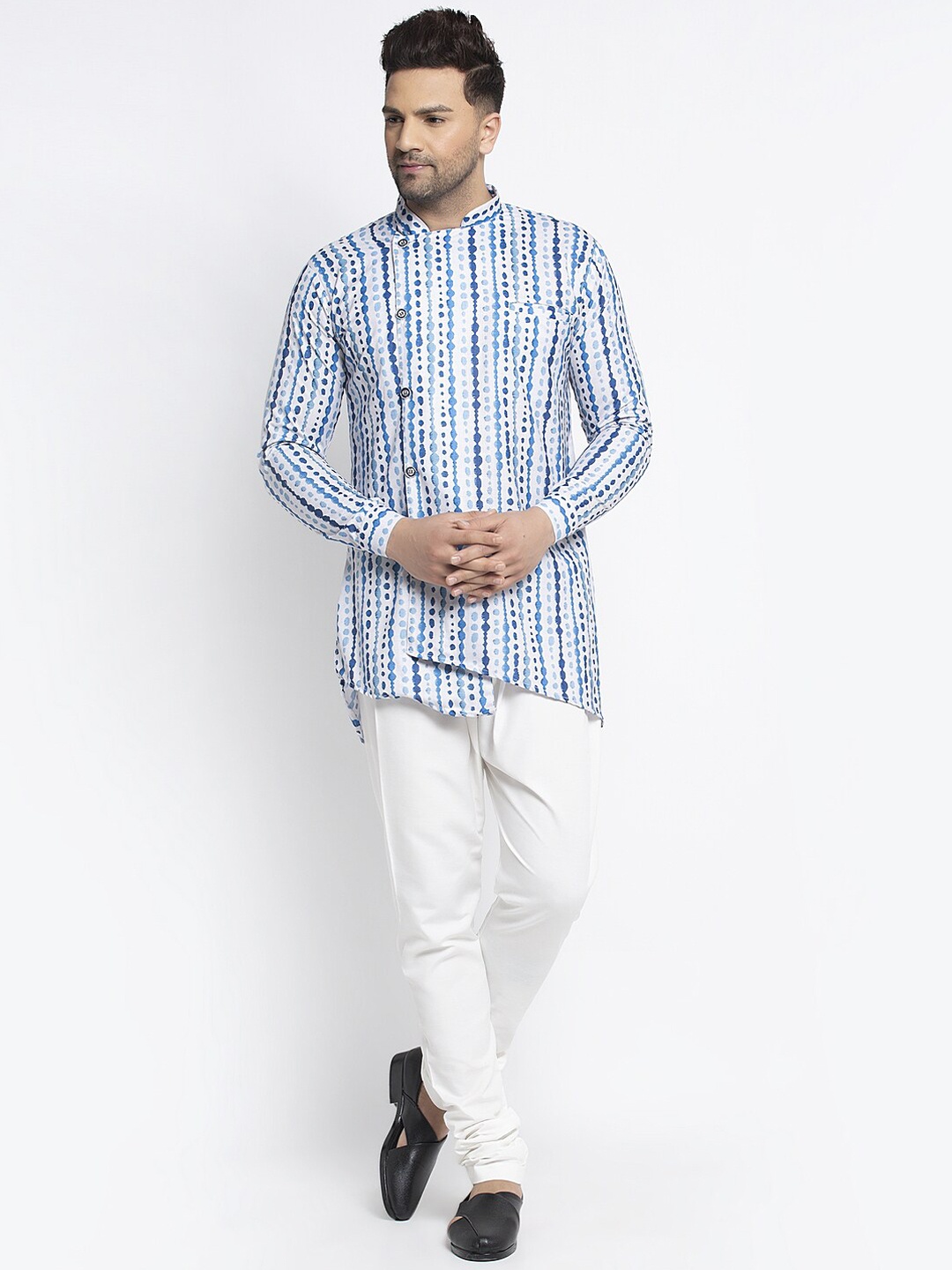 

Benstoke Men Multicoloured Printed Mirror Work Kurta, Multi