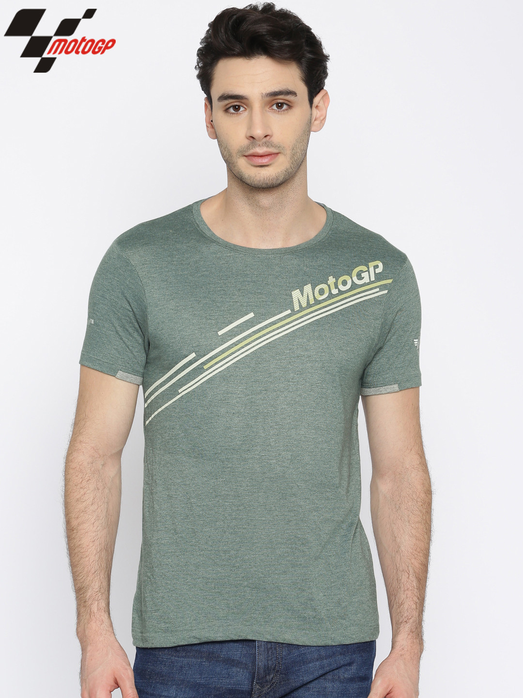 

RDSTR Men Olive Green MotoGP Printed T-shirt