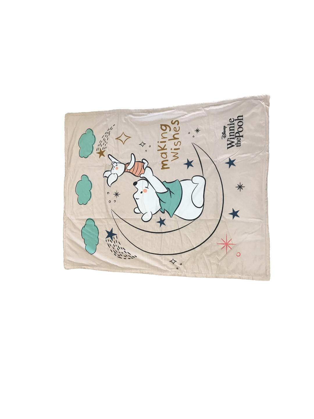 

Disney Beige 450 GSM Single Bed Cartoon Characters Mild Winter Blanket