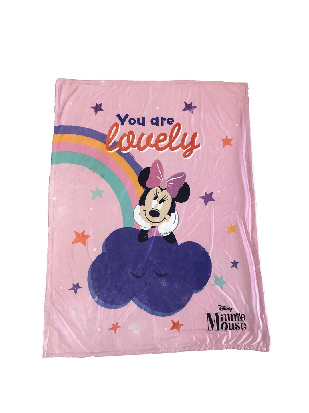 

Disney Pink & Blue Cartoon Characters Mild Winter 450 GSM Single Bed Blanket