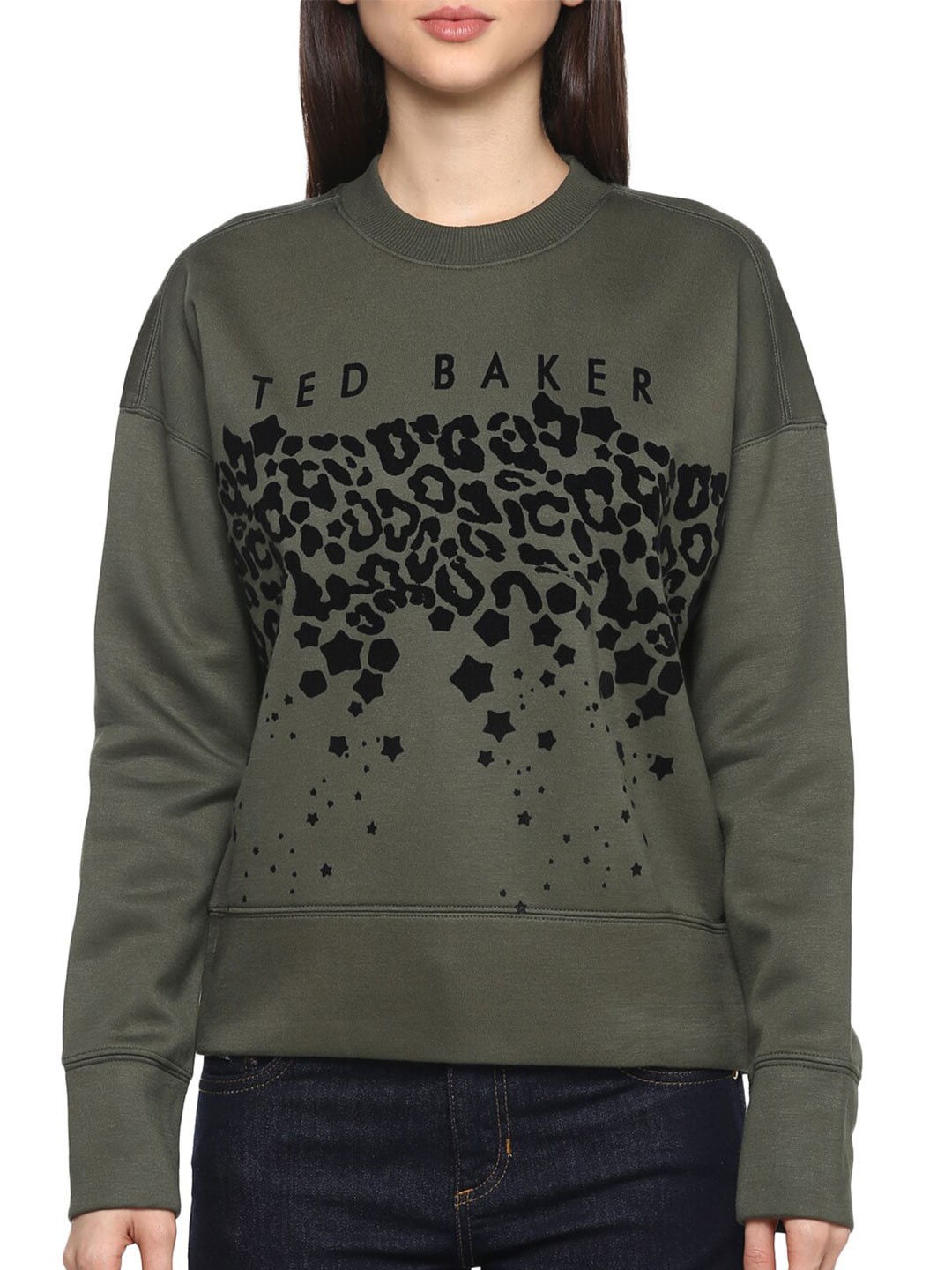 

Ted Baker Women Green Printed Sweatshirt