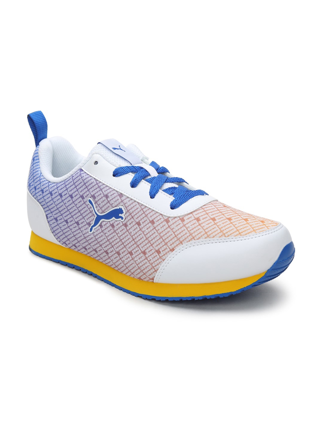

Puma Unisex Kids White Sunny Jr Woven Design Sneakers