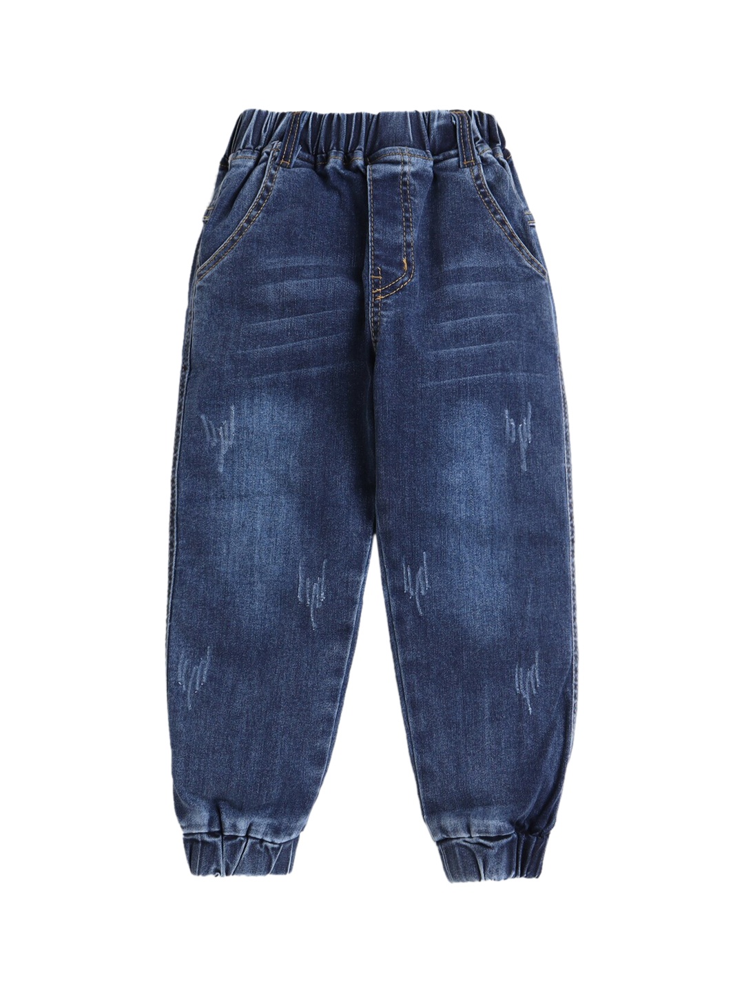 

Hopscotch Boys Blue Low Distress Light Fade Stretchable Jeans