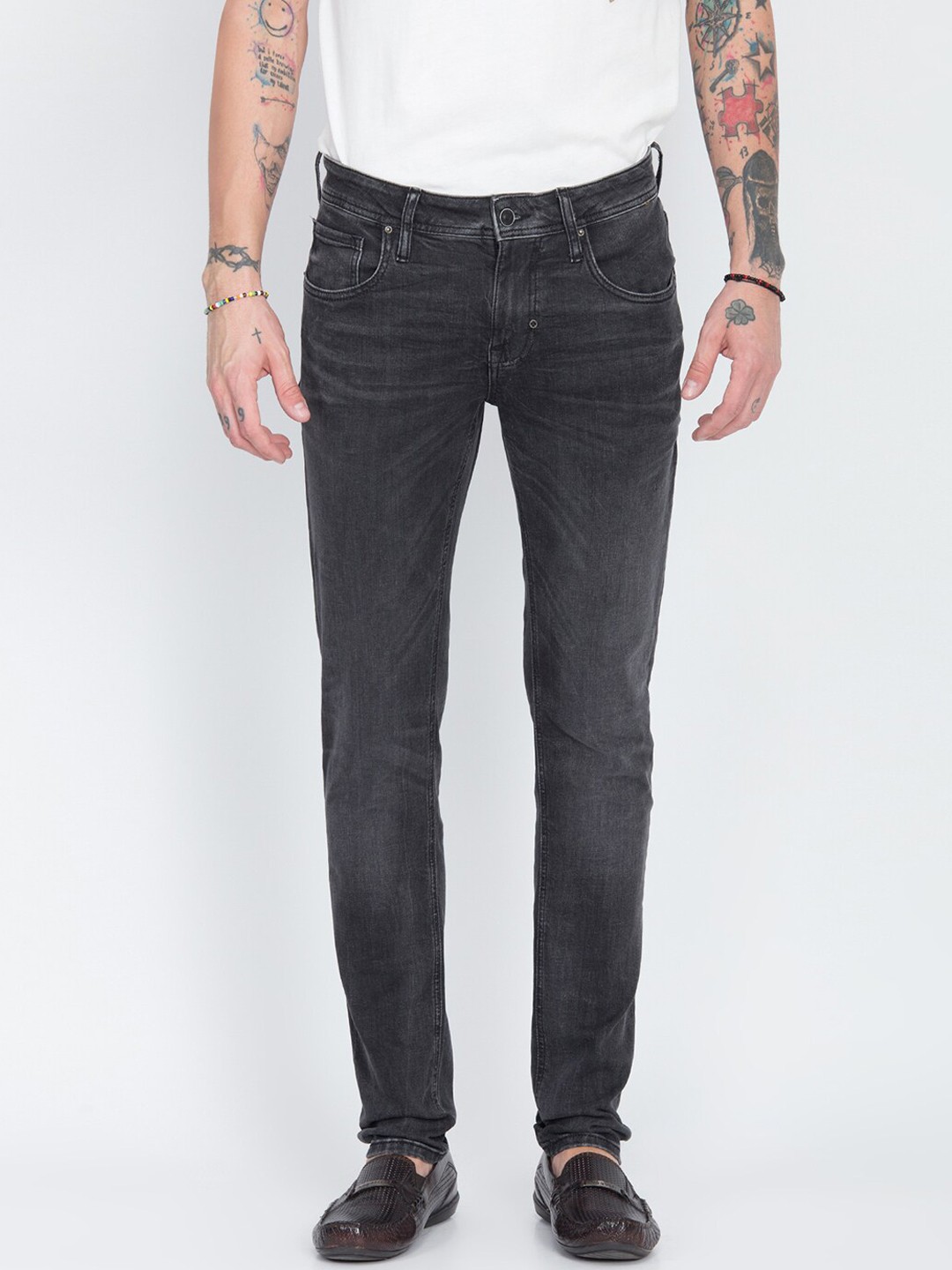 

Antony Morato Men Black Slim Fit Light Fade Jeans