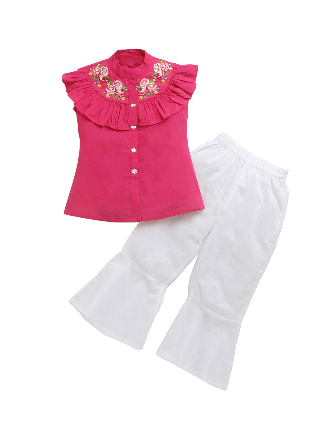 

Hopscotch Girls Fuchsia & White Top with Palazzos