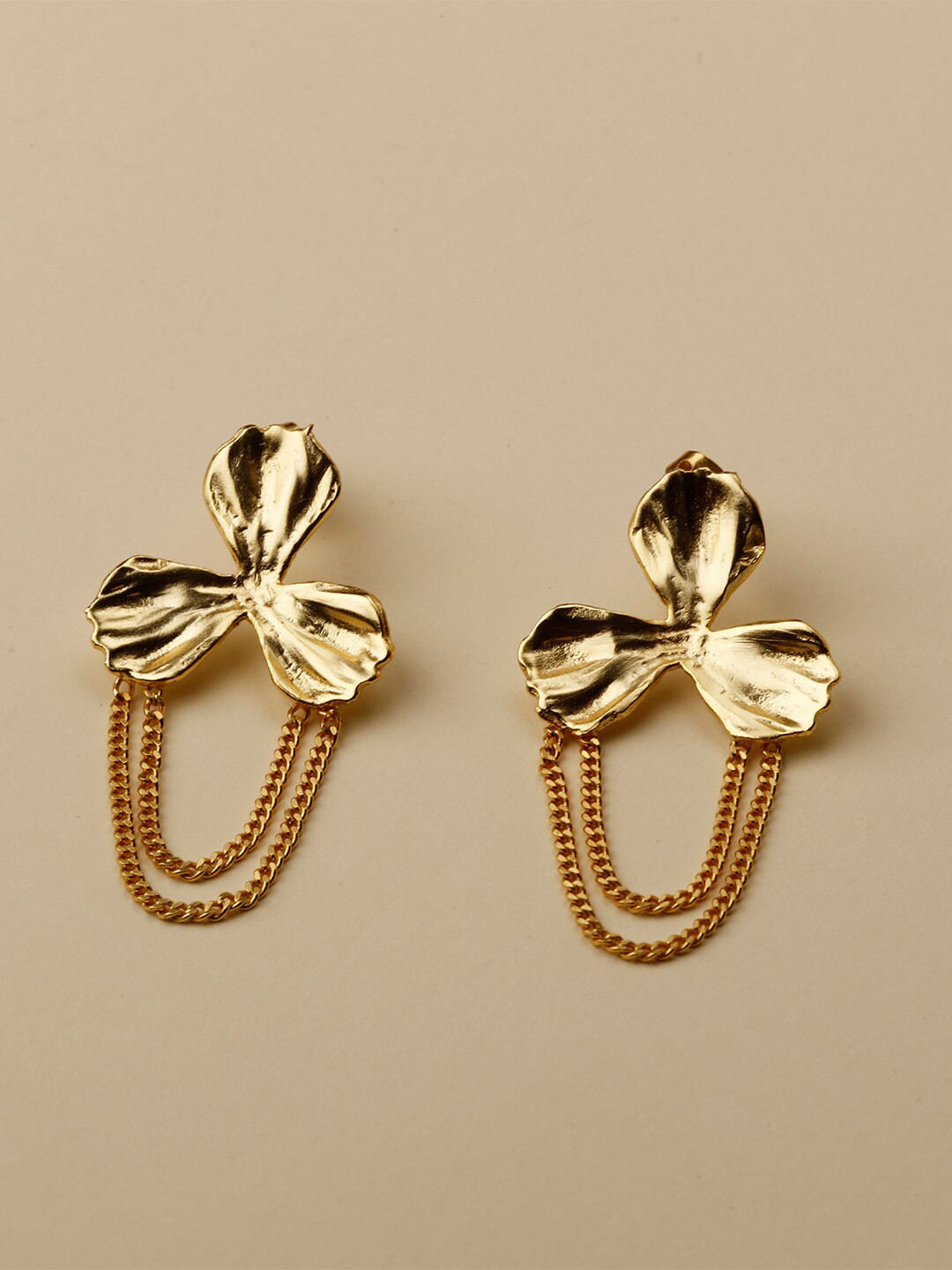 

STILSKII Gold-Plated Contemporary Drop Earrings