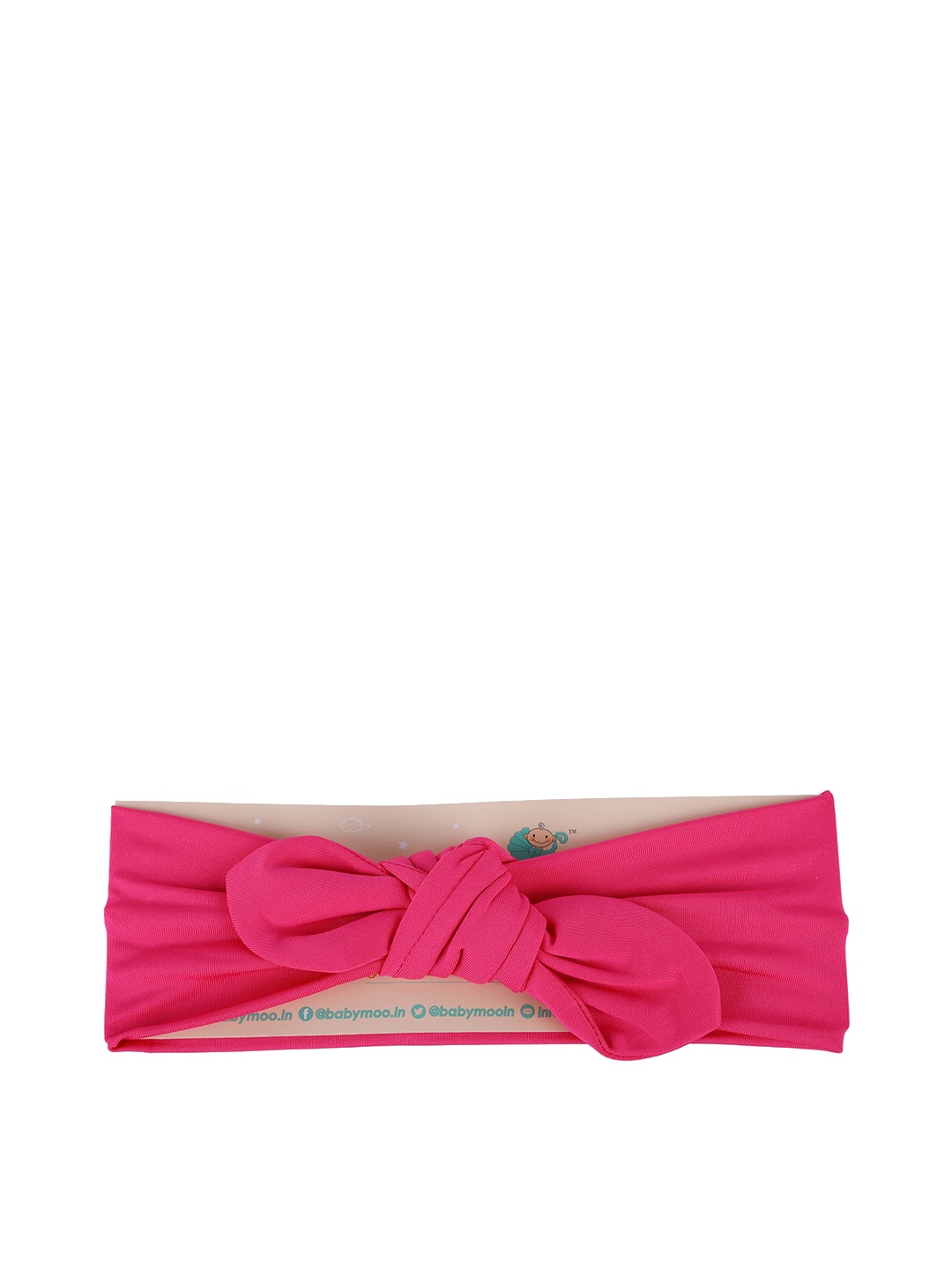 

Baby Moo Girls Pink Solid Bow Knot Chill Wrap Headband