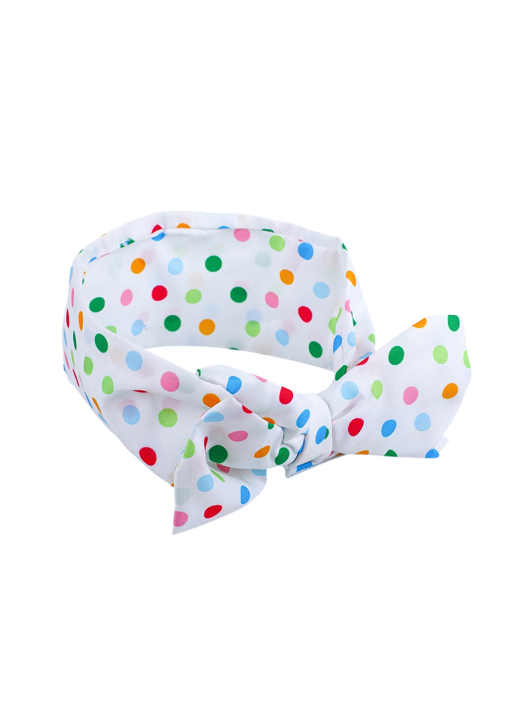 

Baby Moo Girls White Polka Dots Printed Headband