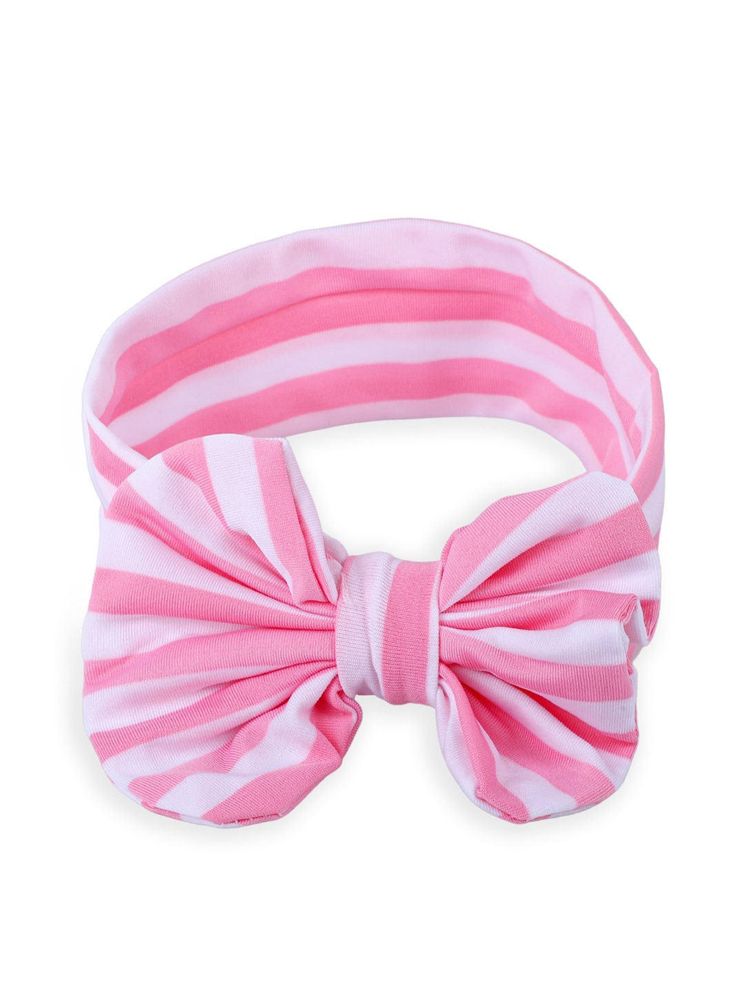 

Baby Moo Girls Pink & White Striped Printed Headband