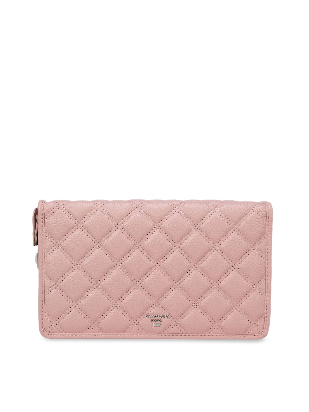 

Da Milano Pink Leather Quilted Jewellery Pouch