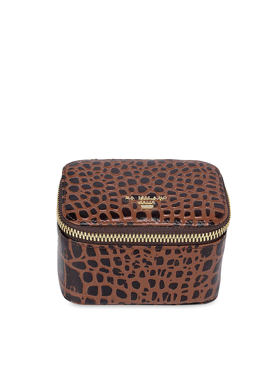 

Da Milano Women Brown & Black Printed Travel Pouch