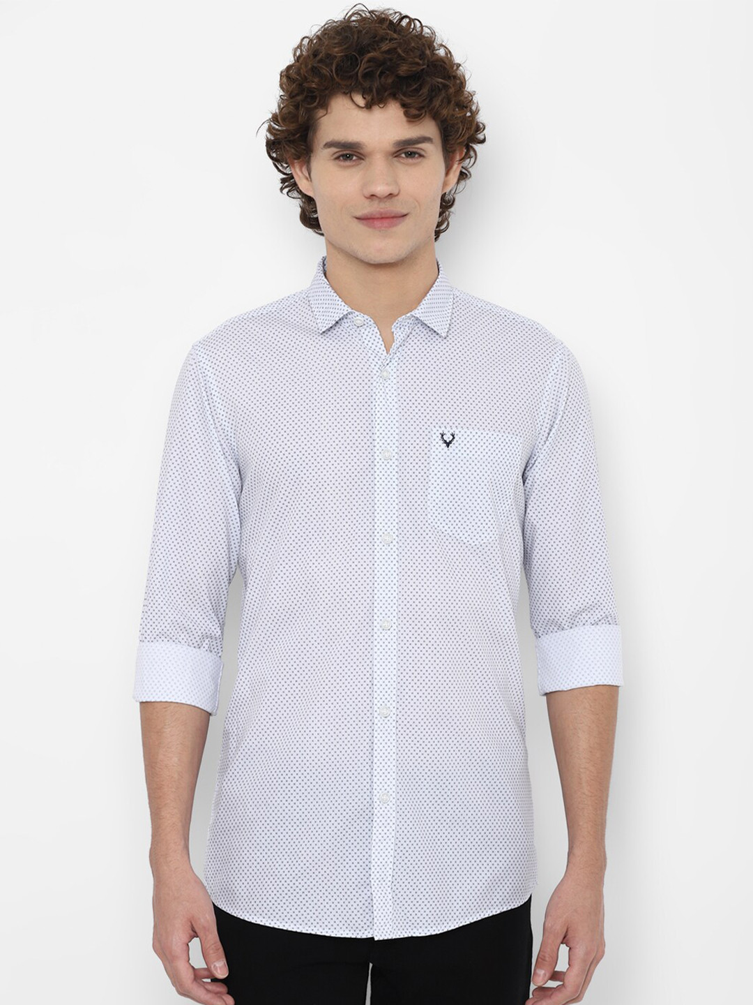 

Allen Solly Sport Men Blue Printed Pure Cotton Casual Shirt