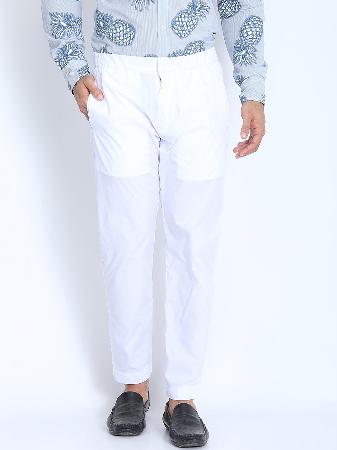 

Antony Morato Men White Slim Fit Trousers