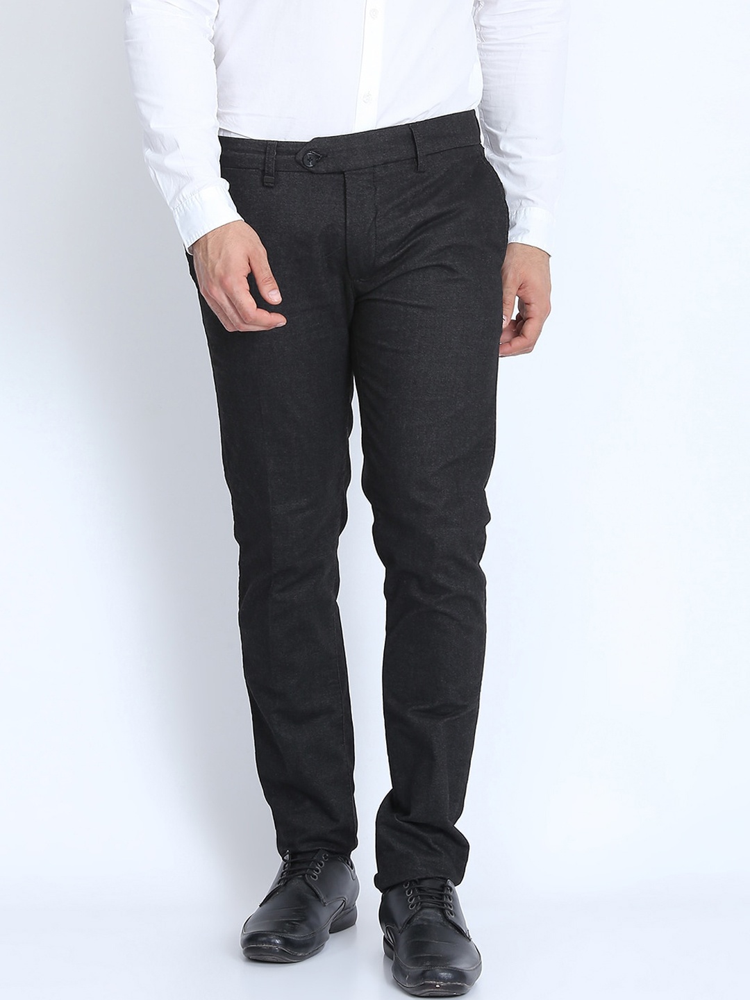 

Antony Morato Men Black Skinny Fit Formal Trousers