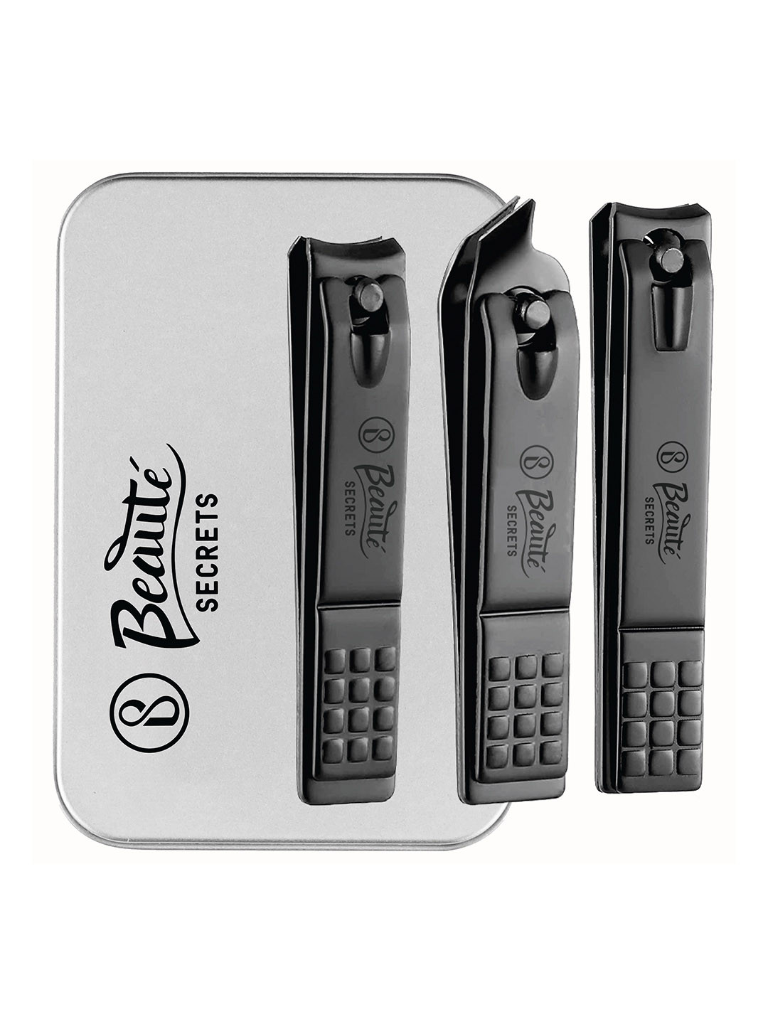 

Beaute Secrets Set of 3 Sharp Sturdy Toe Thick Nail Clipper - Black
