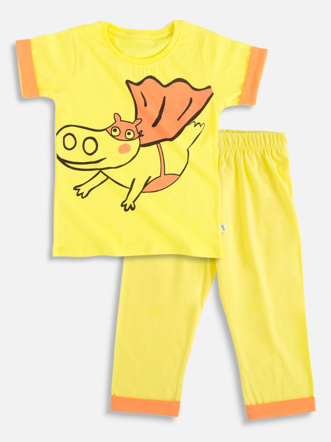 

You Got Plan B Unisex Kids Yellow Night suits