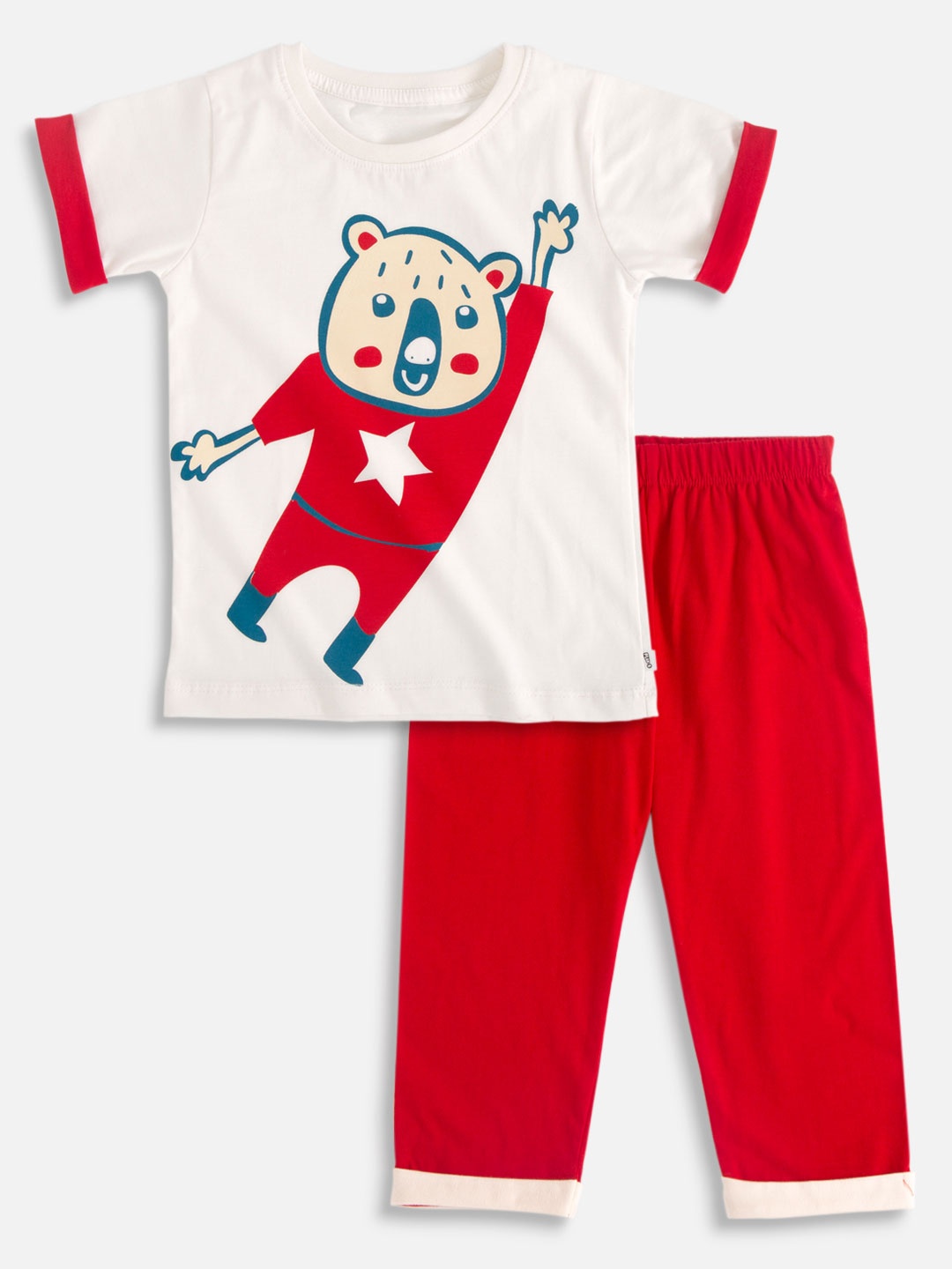 

You Got Plan B Unisex Kids Red Night suits
