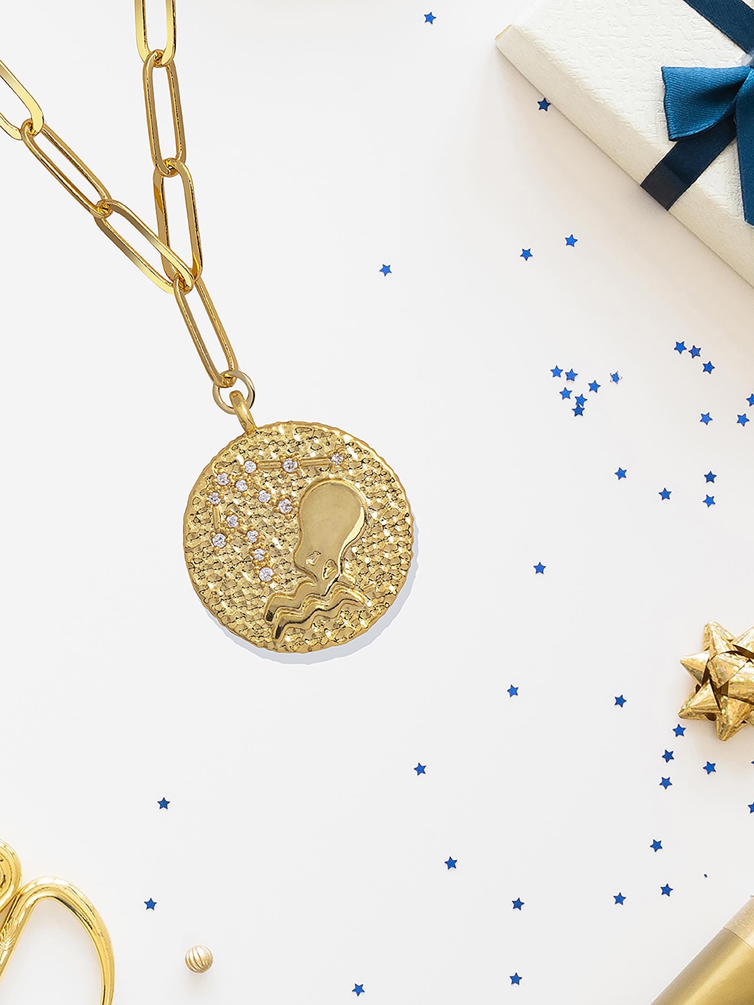 

MNSH Brass Gold-Plated Necklace