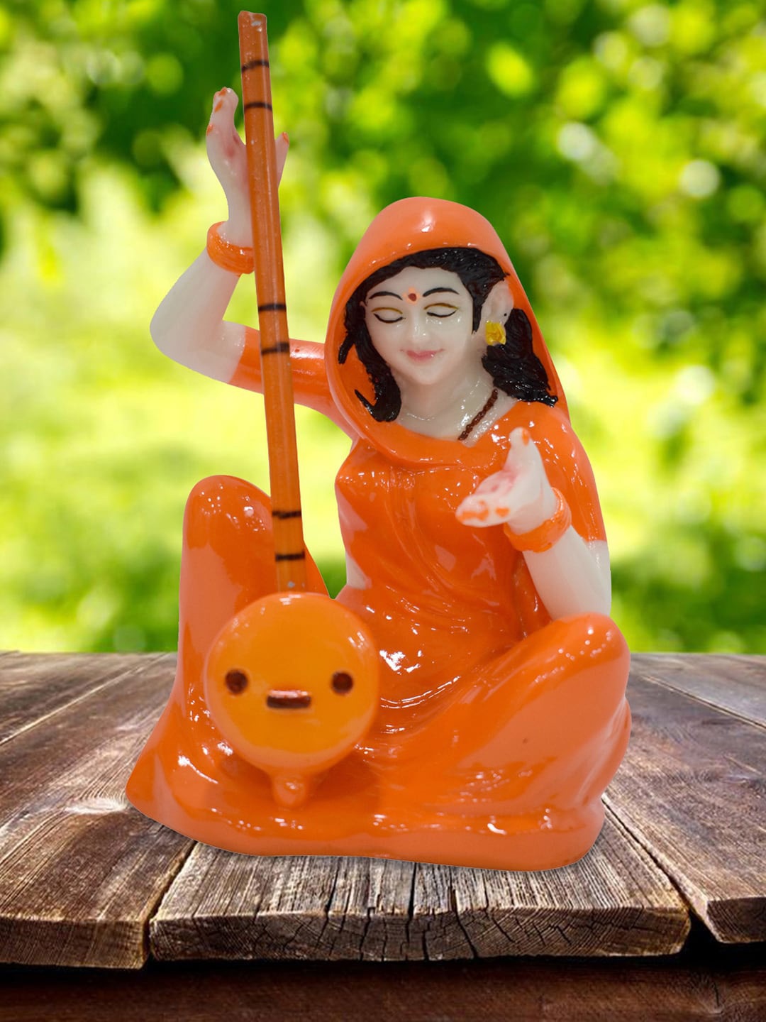 

Gallery99 Orange Hand painted Meera Showpieces