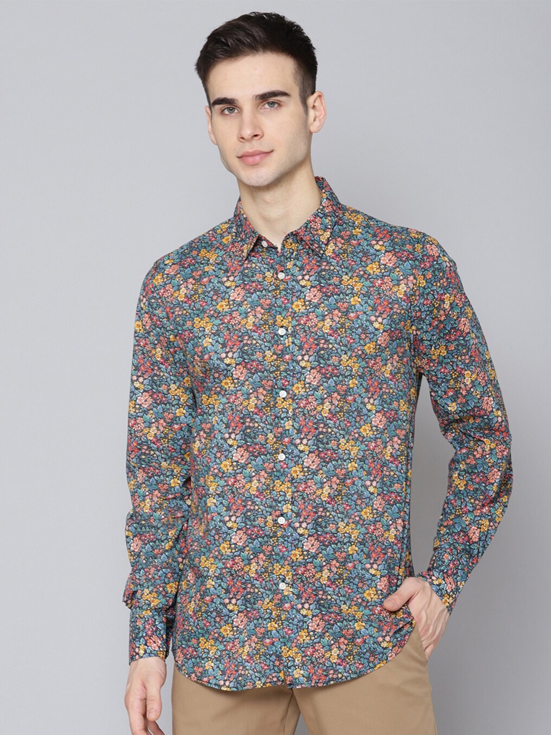 

Antony Morato Men Multicoloured Slim Fit Floral Printed Casual Shirt, Multi