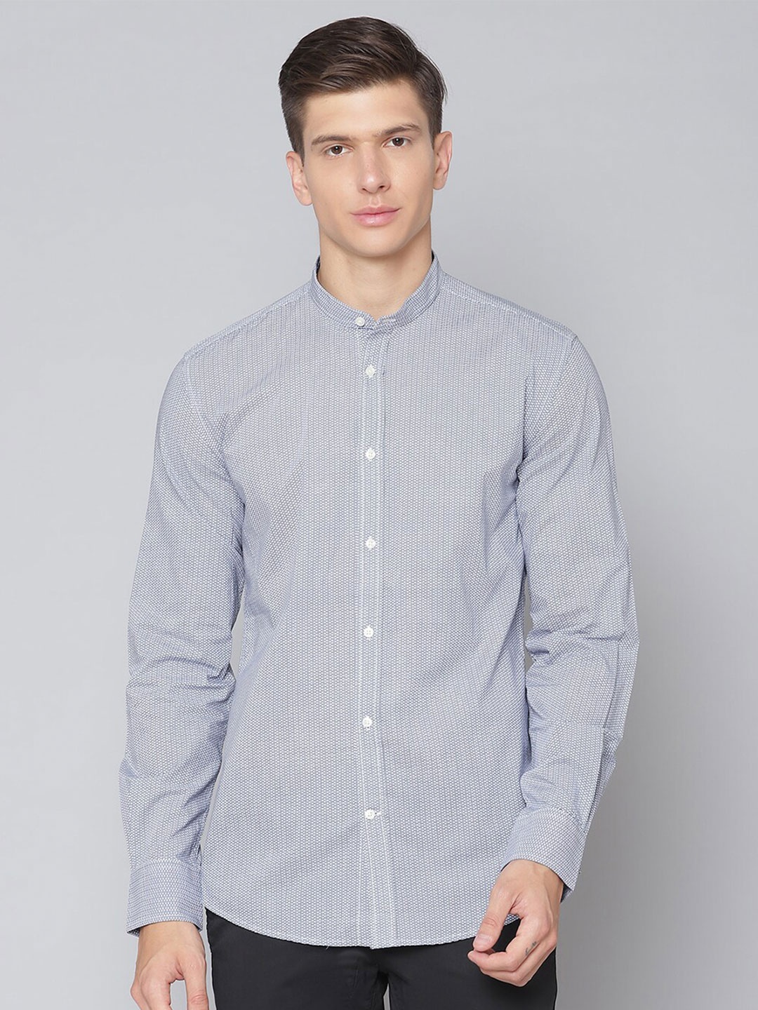 

Antony Morato Men Blue Slim Fit Printed Cotton Casual Shirt