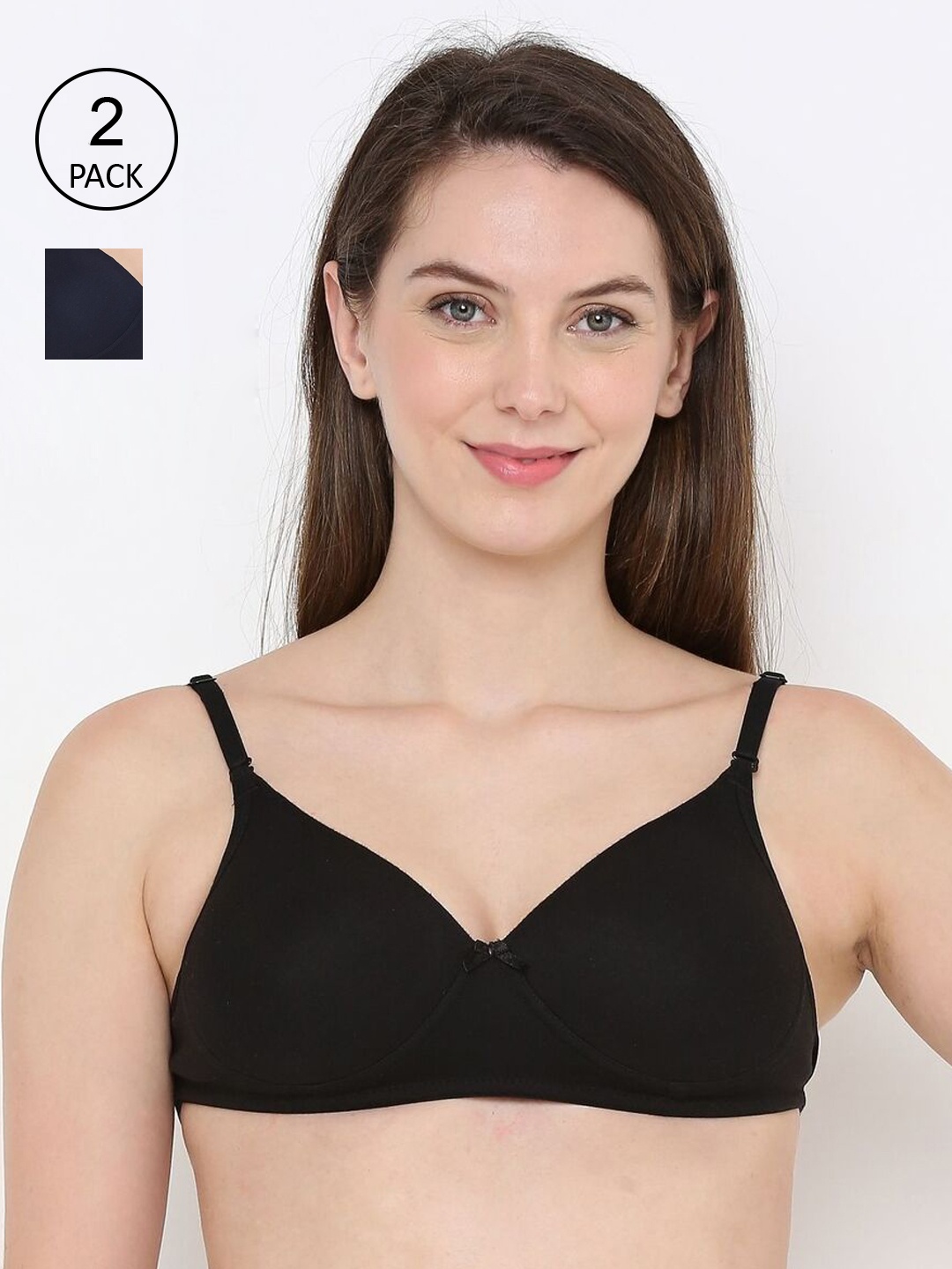 

Berrys Intimatess Set Of 2 Black & Navy Blue Lightly Padded Bra