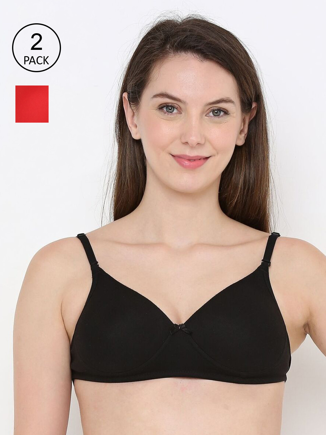

Berrys Intimatess Black & Red Pack Of 2 Lightly Padded Bra