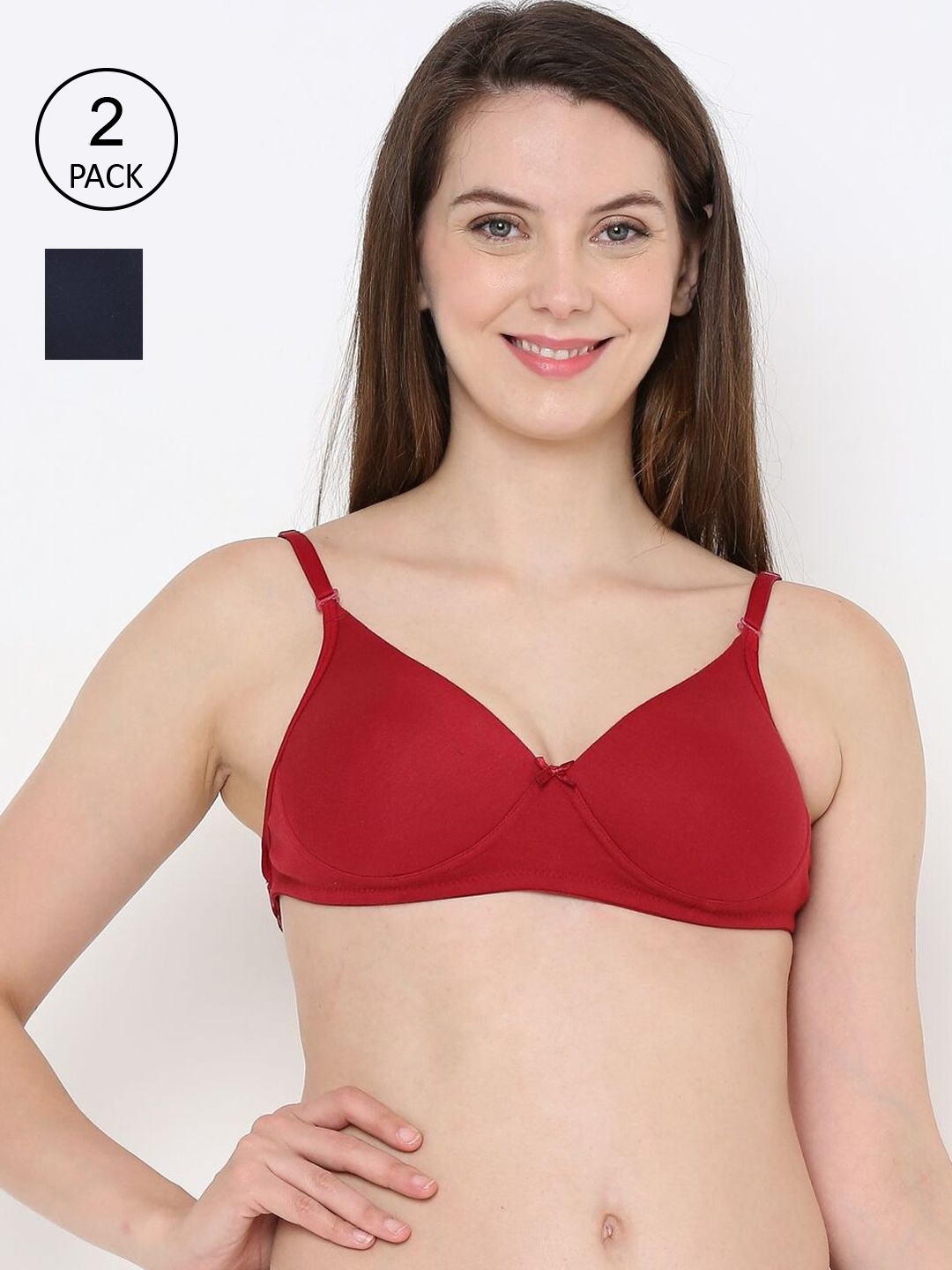 

Berrys Intimatess Set Of 2 Maroon & Navy Blue Lightly Padded Bra