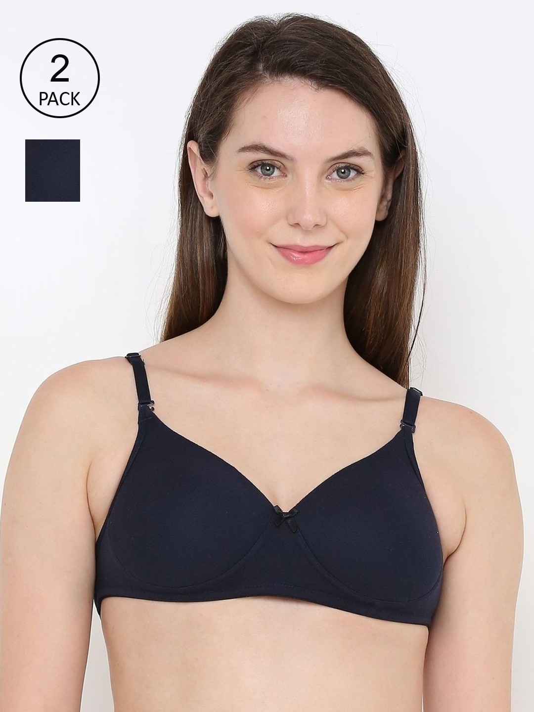 

Berrys Intimatess Pack Of 2 Navy Blue In Skin By Berry's Lightly Padded Bra