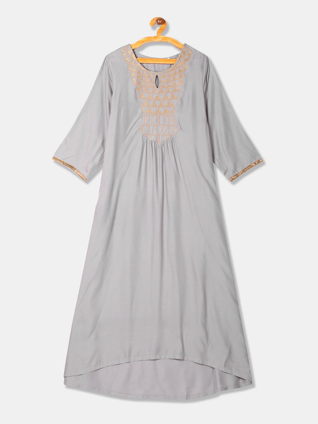 

Karigari Women Grey Embroidered Anarkali Kurta
