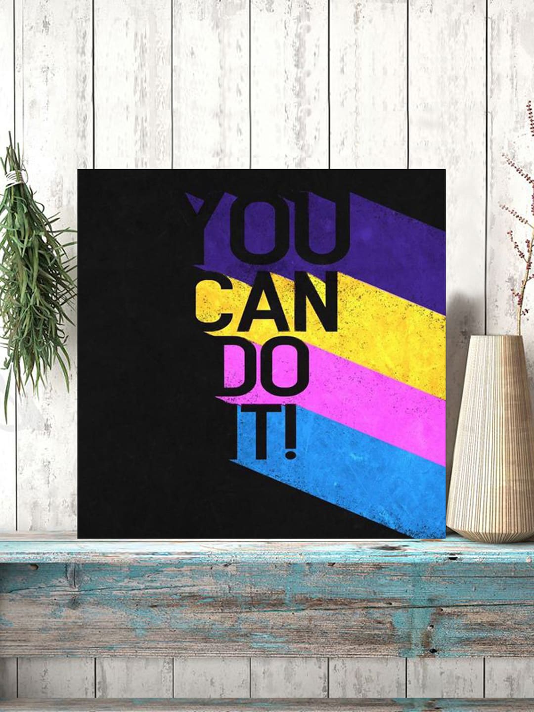

Gallery99 Black You Can Do It Painted Textured Wall Art