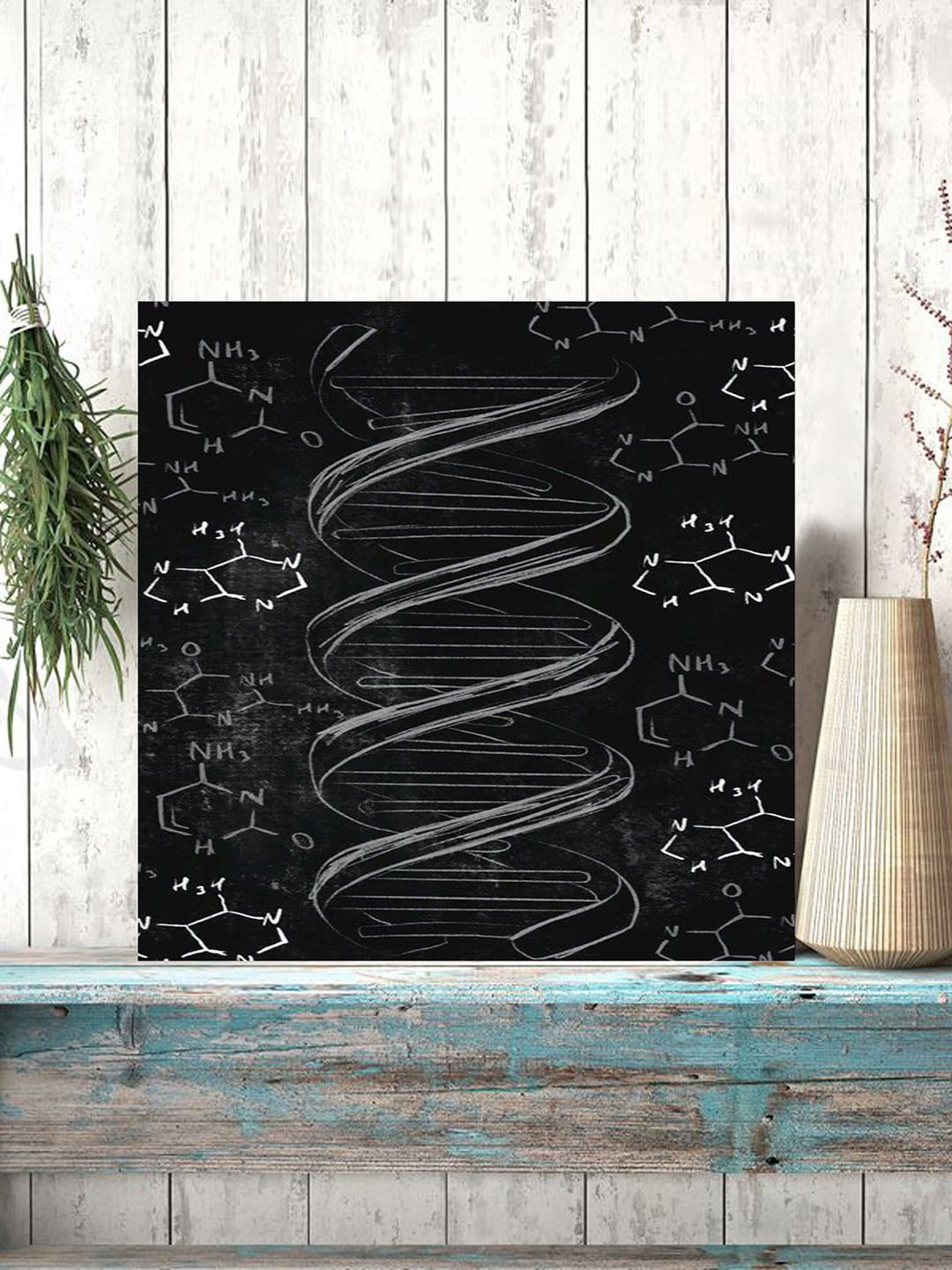 

Gallery99 Science Textured In PInewood Wall Art, Black