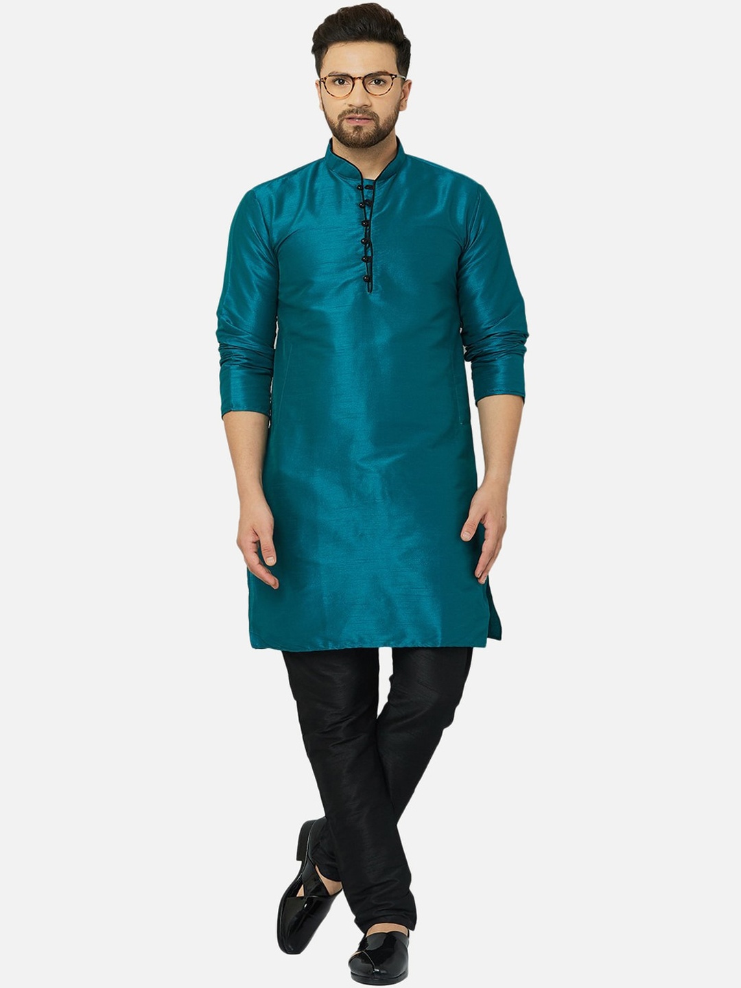 

Kaifoo Men Green Kurta with Pyjamas