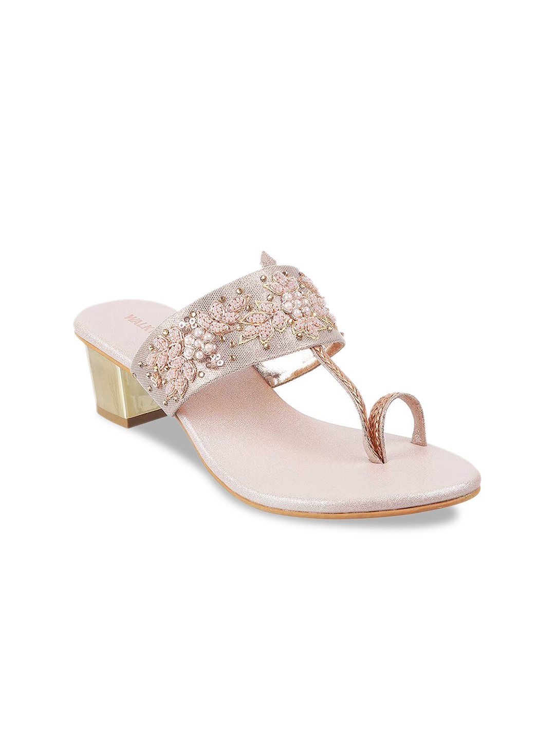 

WALKWAY by Metro Pink Embellished Block Sandals