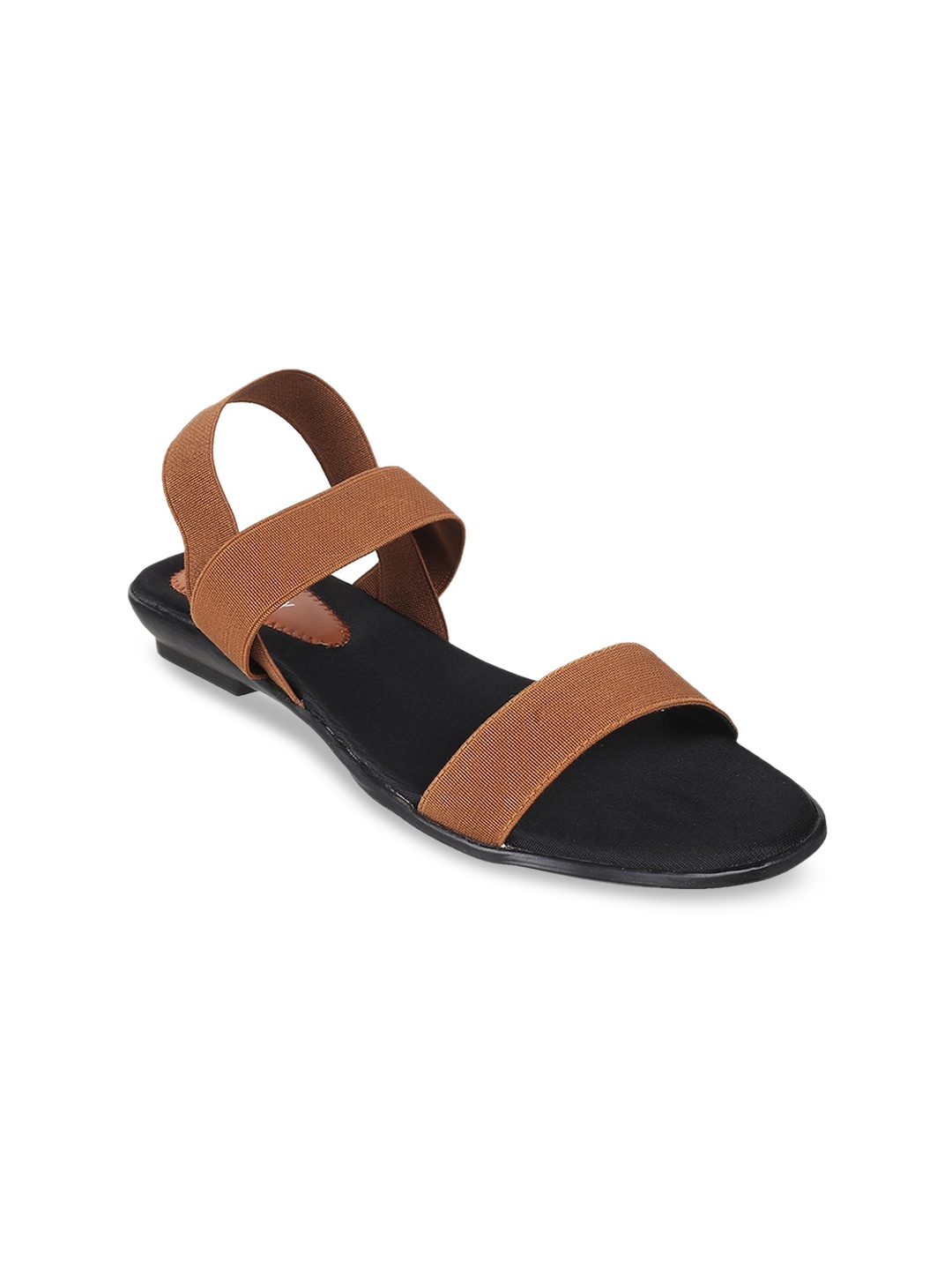 

WALKWAY by Metro Tan Colourblocked Kitten Sandals