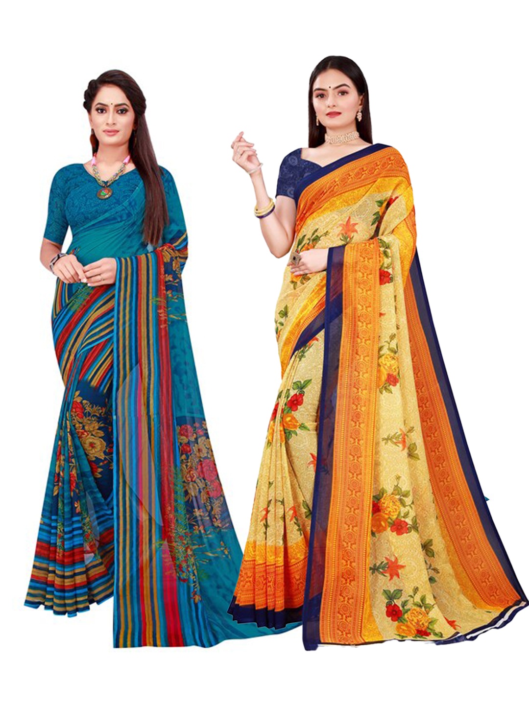 

SAADHVI Women Beige Sarees