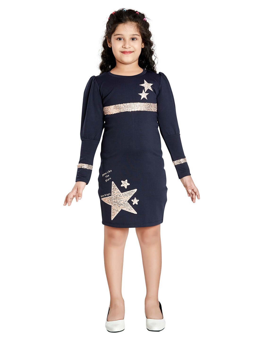 

Peppermint Navy Blue Satin T-shirt Dress
