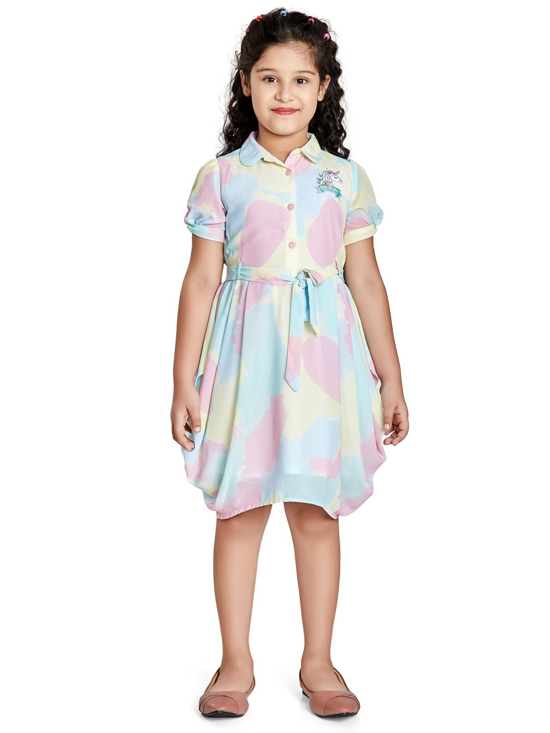 

Peppermint Multicoloured Floral Chiffon Shirt Dress, Multi