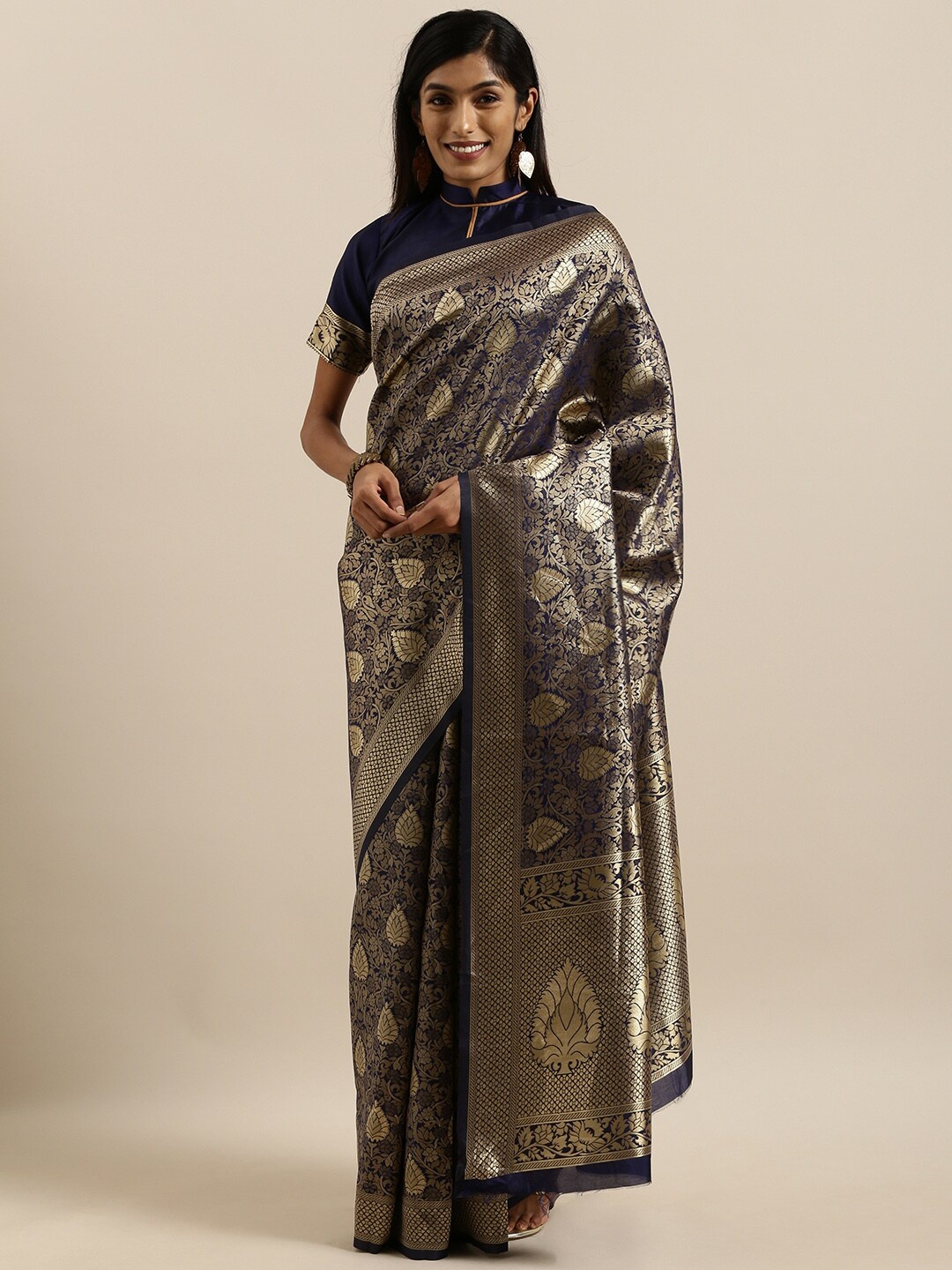 

SHAVYA Women Blue Sarees
