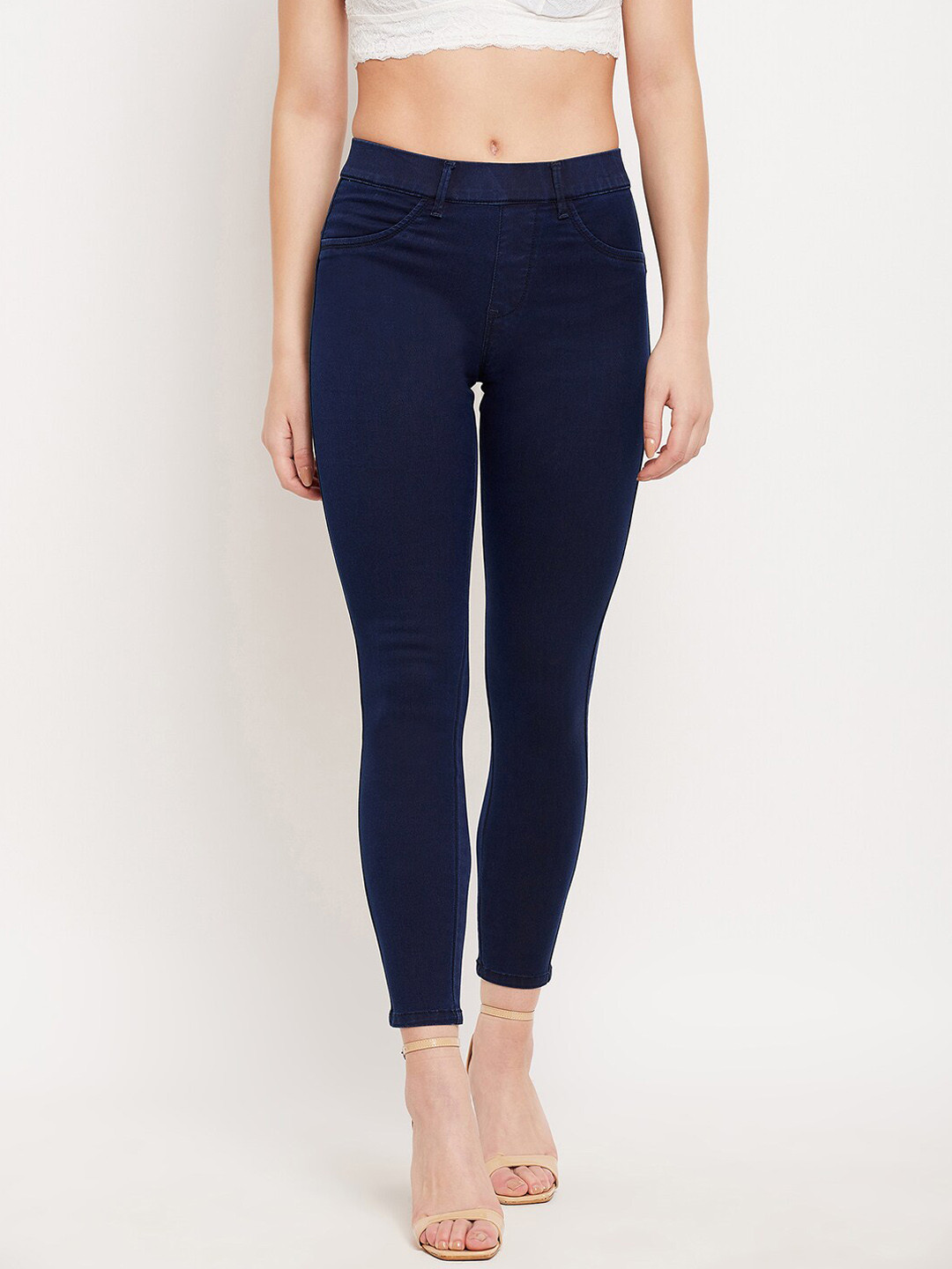

Madame Women cotton Navy Blue Jeans