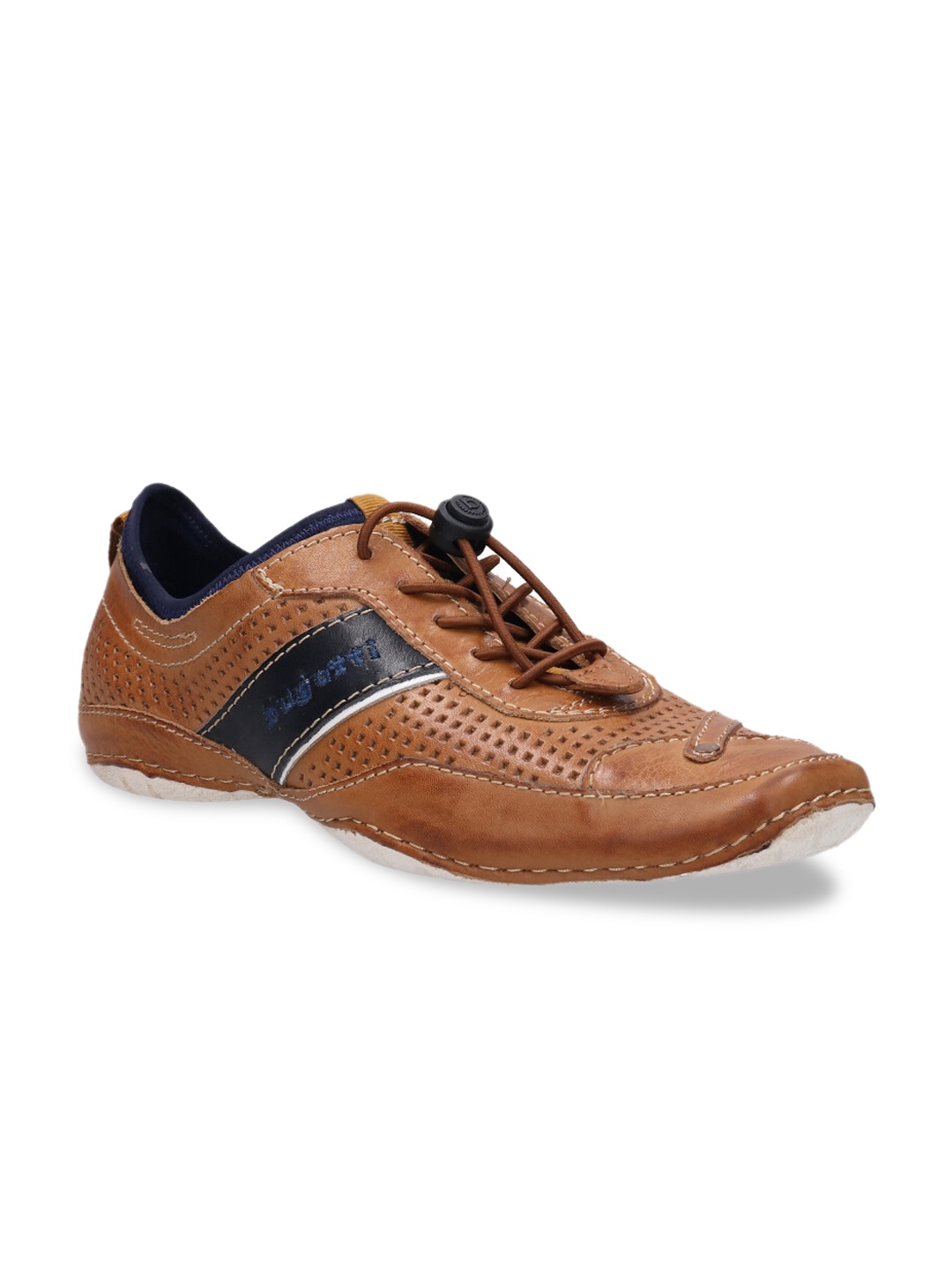 

Bugatti Men Brown Colourblocked Leather Brogues