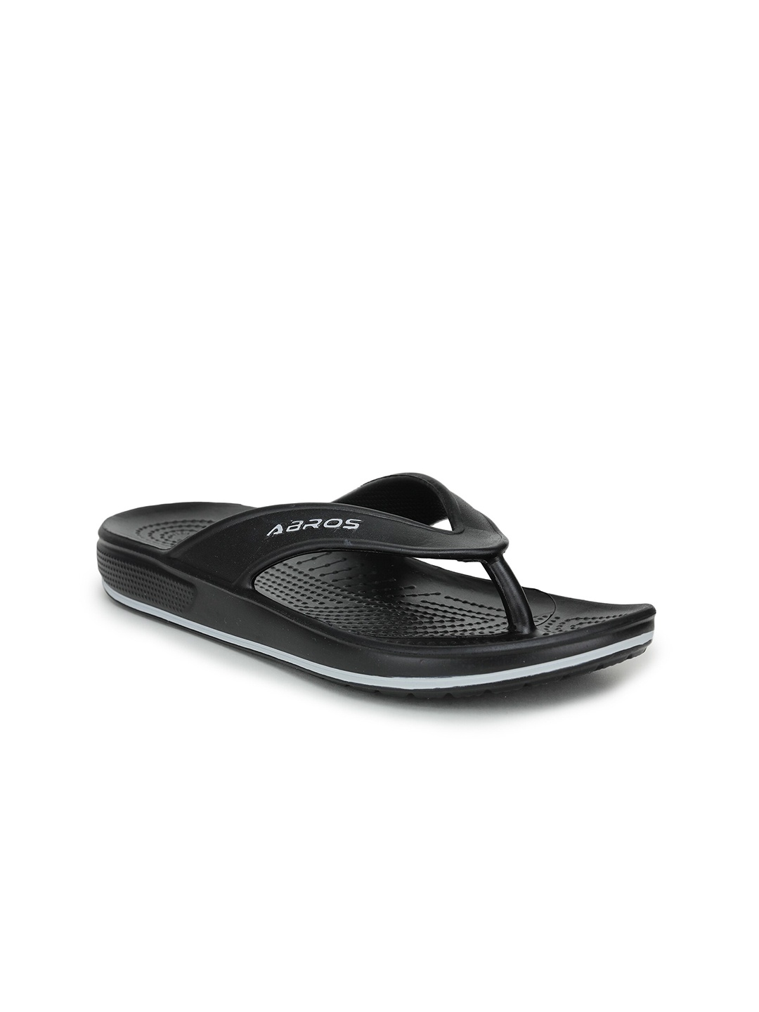 

ABROS Men Black Comfort Sandals