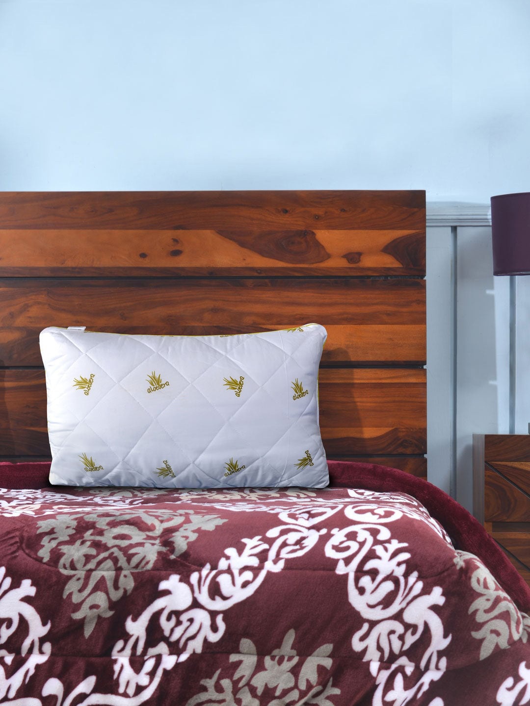 

Athome by Nilkamal White Aloevera Quilted Pillow