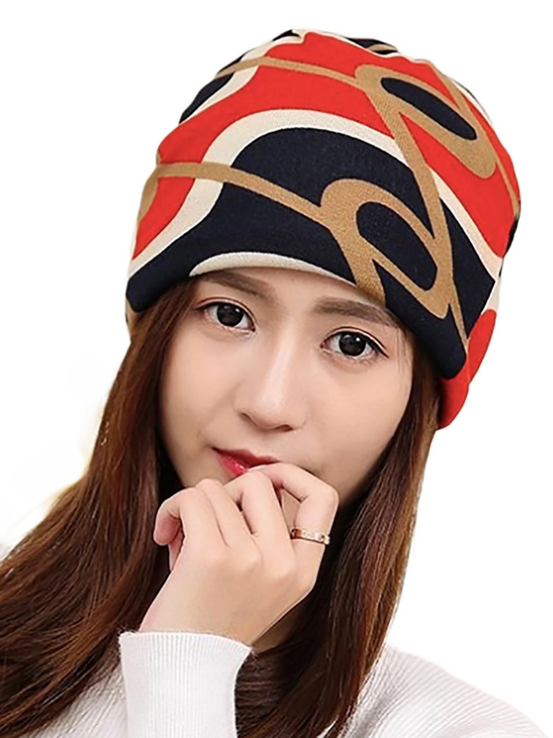 

YOUSTYLO Unisex Multicoloured Printed Beanie, Multi