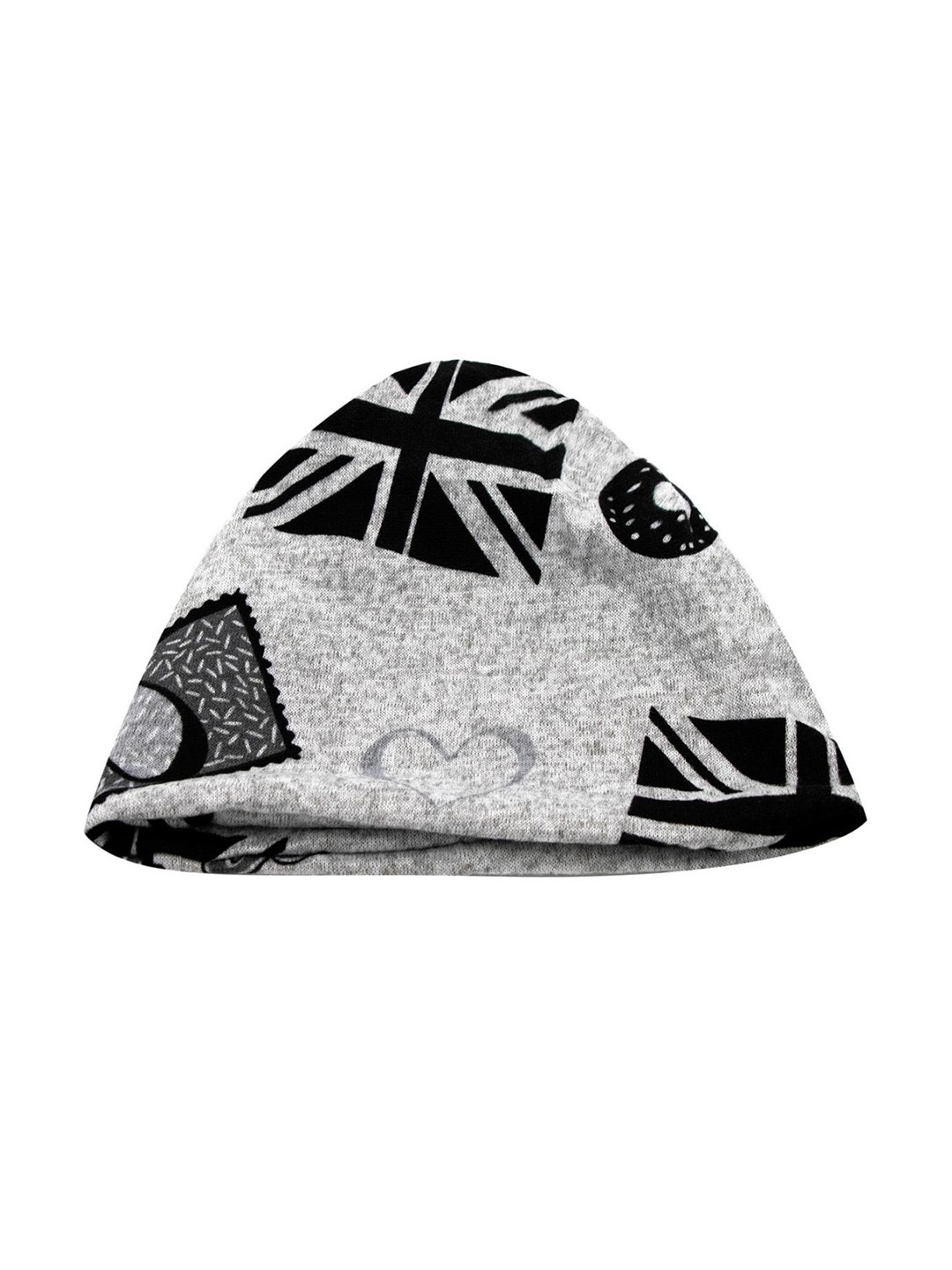 

YOUSTYLO Unisex Grey Printed Beanie