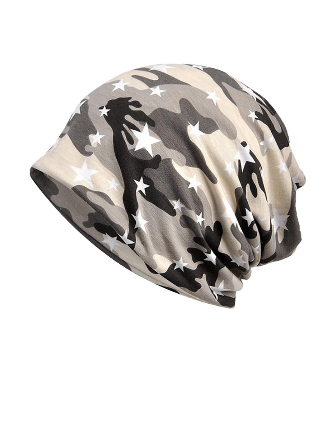 

YOUSTYLO Unisex Grey Printed Beanie