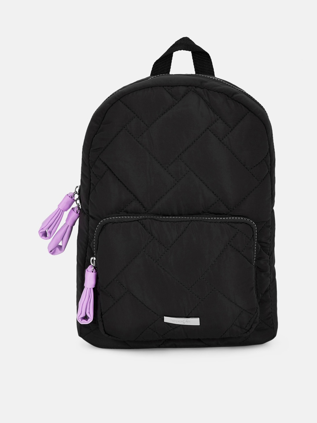 

Forever Glam by Pantaloons Women Black Solid PU Backpack