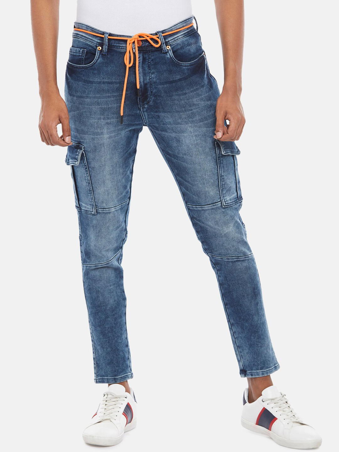 

People Men Blue Heavy Fade Jeans