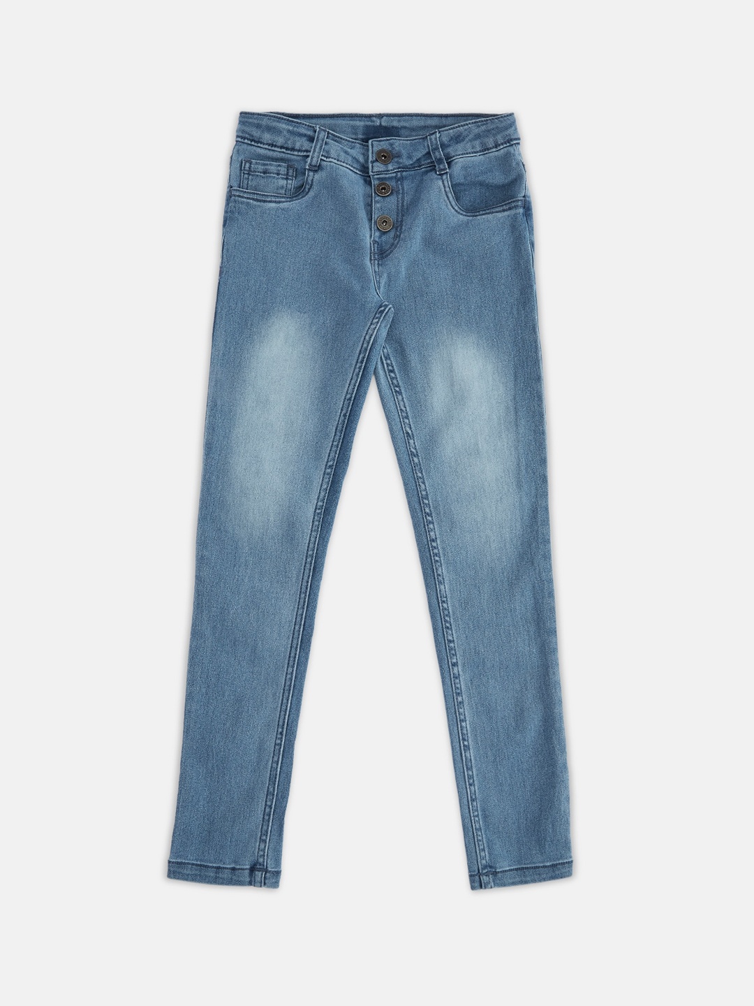 

Pantaloons Junior Kids Girls Navy Blue Light Fade Jeans
