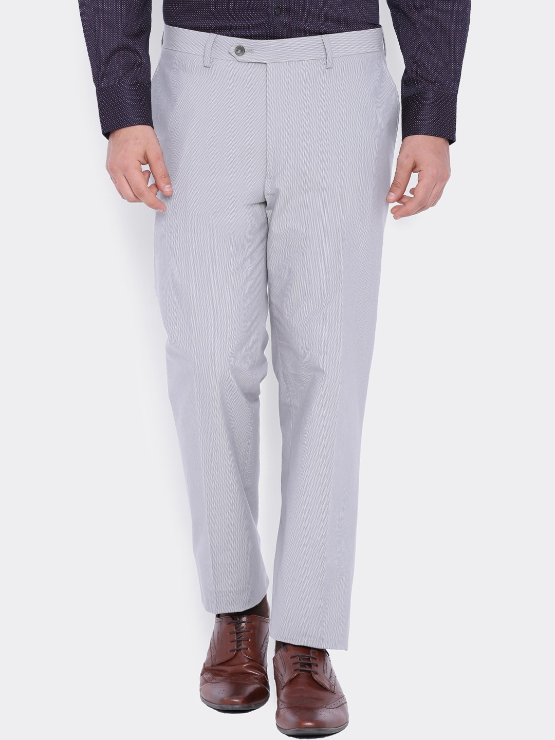 

SUITLTD Grey Slim Fit Semiformal Trousers